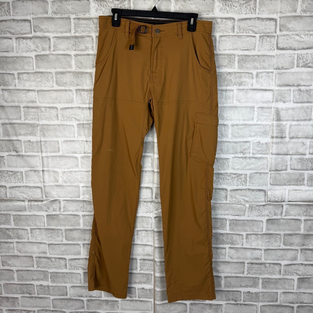 Prana Stretch Zion Hiking Pants Mens 31 x 34 Brown Nylon Cargo Outdoor M4ST34118 - Picture 1 of 11